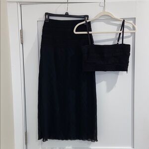 Crochet Black Skirt Set